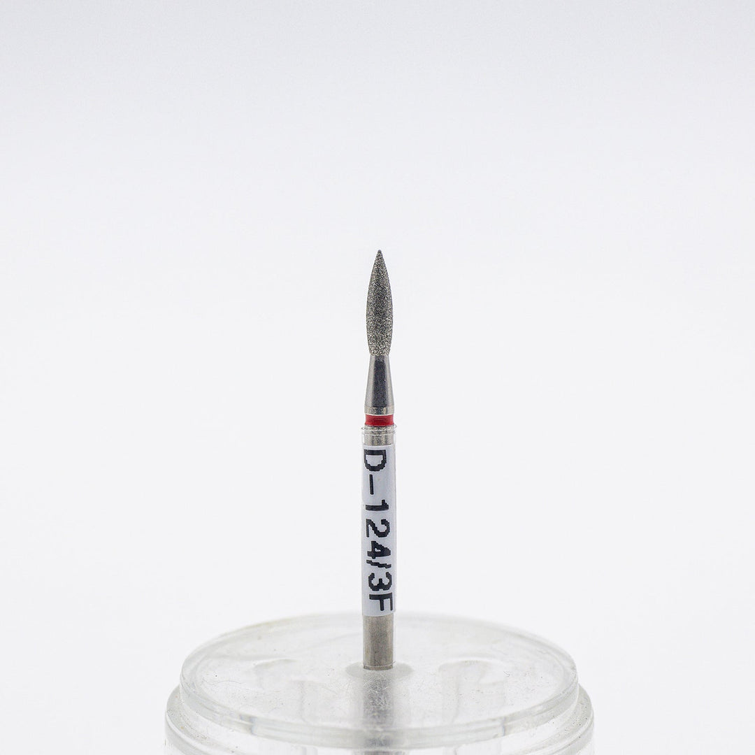 Diamond Drill Bit Rounded Flame - Tipped D - 124/3, size 2.0x8 mm - U - tools - U - tools