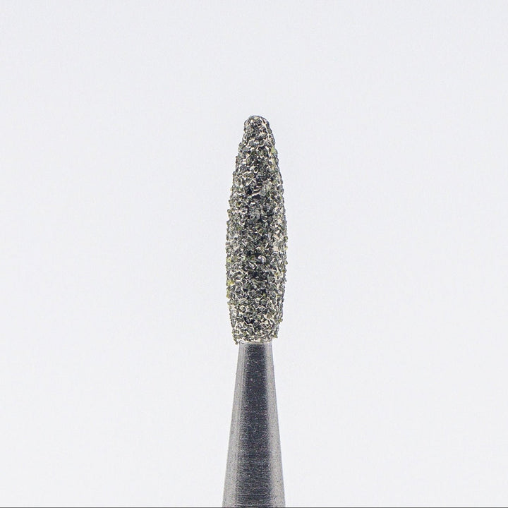 Diamond Nail Drill Bit Flame D - 124, Flame shape with a rounded tip, head size 2.1x8.5 mm - U - tools - U - tools