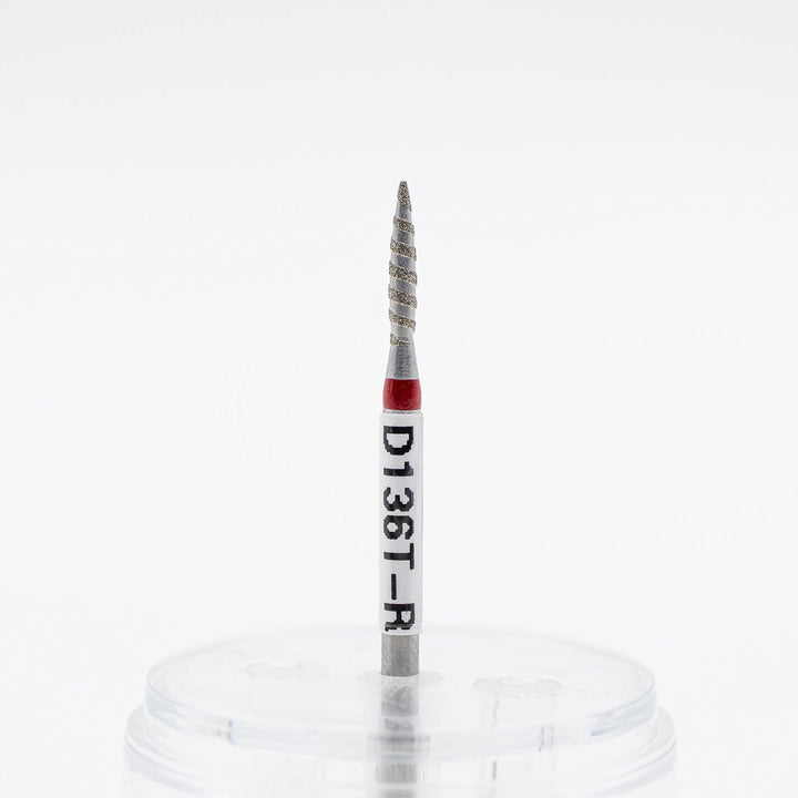 Diamond Nail Drill Bits Tornado D - 136T, shape pointed flame, head size 1.6x8 mm - U - tools - U - tools