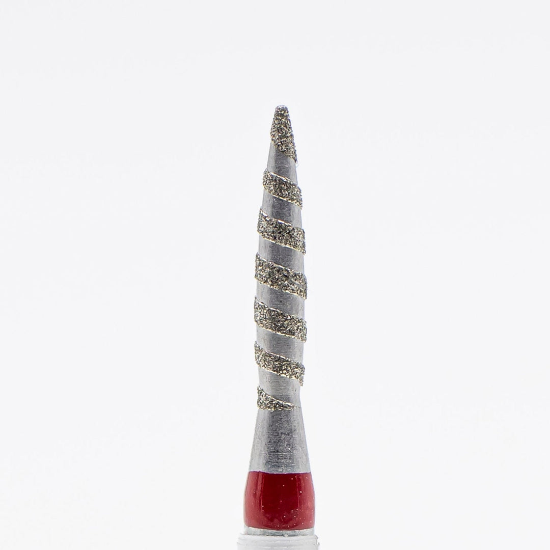 Diamond Nail Drill Bits Tornado D - 136T, shape pointed flame, head size 1.6x8 mm - U - tools - U - tools