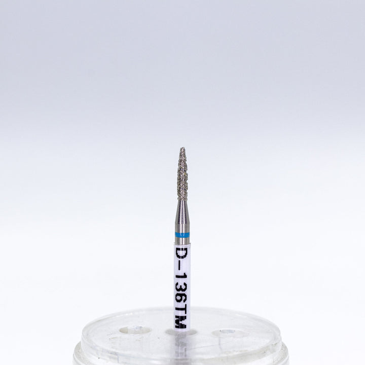 Diamond Nail Drill Bits Tornado D - 136T, shape pointed flame, head size 1.6x8 mm - U - tools - U - tools