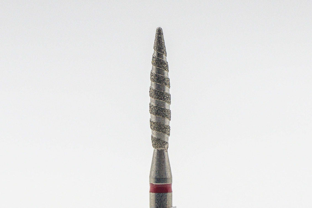 Diamond Nail Drill Bits Tornado D - 139T, shape pointed flame, head size 2.3x10 mm - U - tools