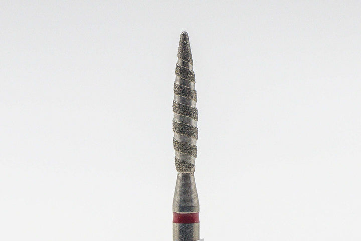 Diamond Nail Drill Bits Tornado D - 139T, shape pointed flame, head size 2.3x10 mm - U - tools