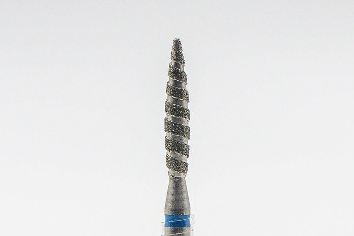 Diamond Nail Drill Bits Tornado D - 139T, shape pointed flame, head size 2.3x10 mm - U - tools