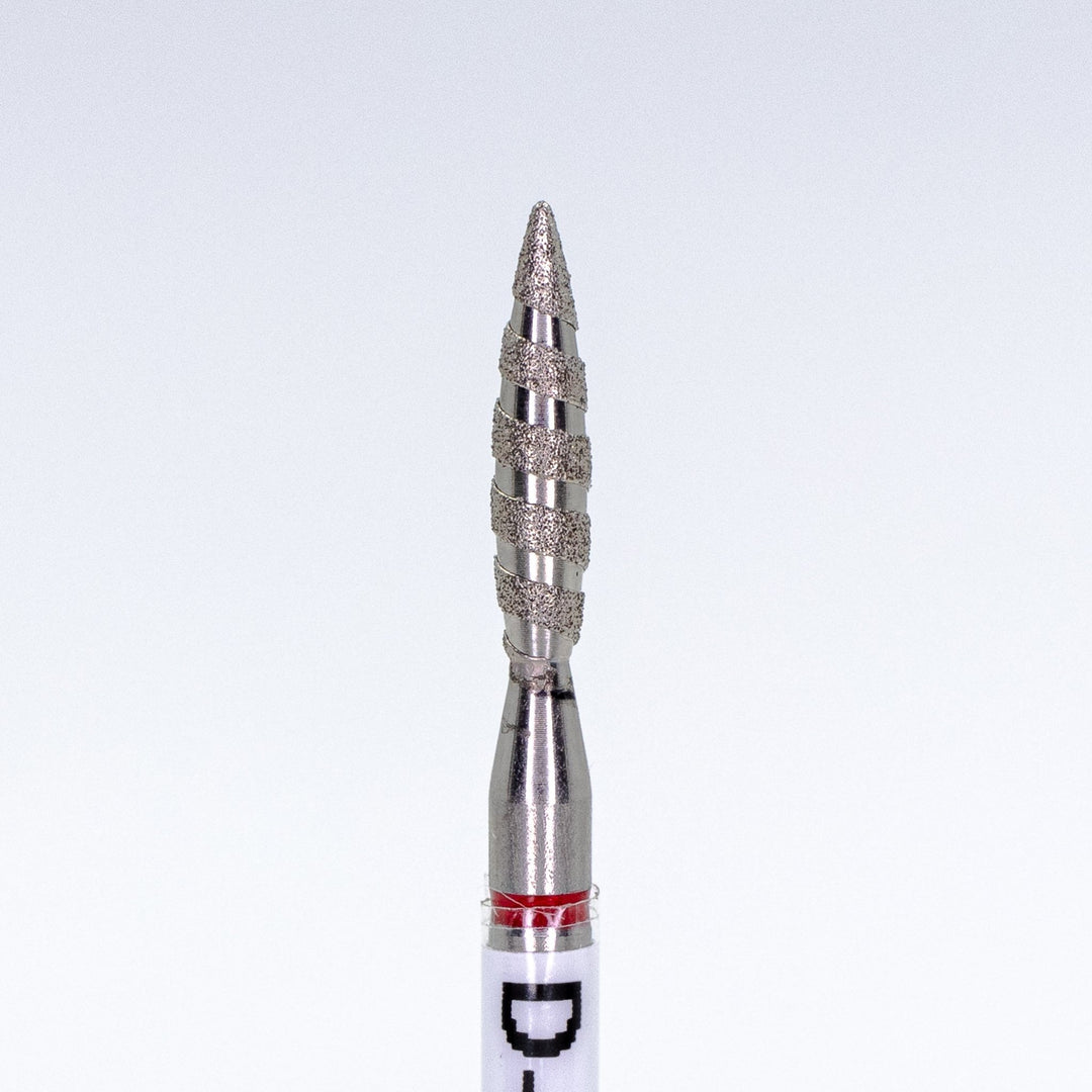 Diamond Nail Drill Bits Tornado D - 139T, shape pointed flame, head size 2.3x10 mm - U - tools - U - tools