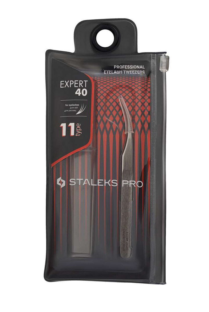 Staleks Professional Eyelash Tweezers EXPERT 40 TYPE 11 (curved)