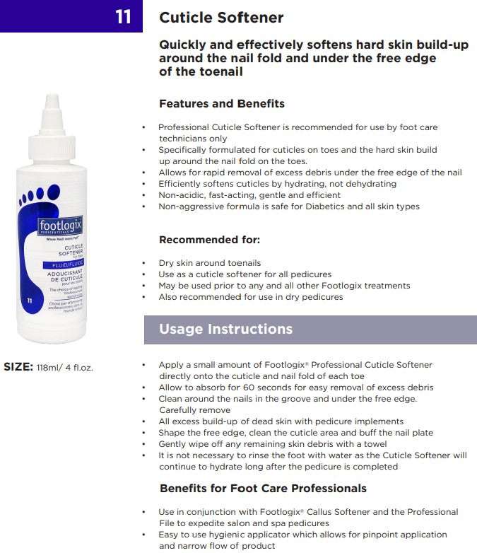 Footlogix 11 Cuticle Softener - 118 ml - U - tools