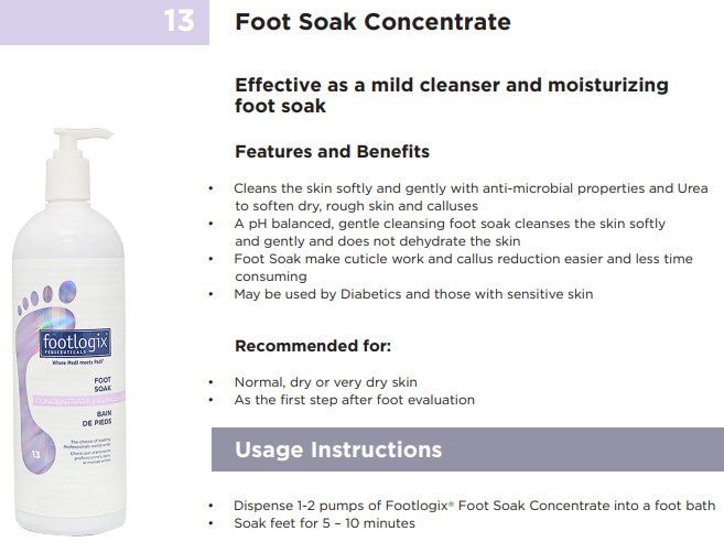 Footlogix 13 Foot Soak Concentrate - U - tools