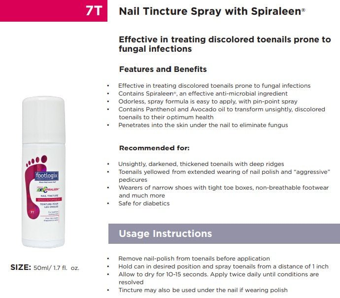 Footlogix 7T Nail Tincture Spray with Spiraleen - Footlogix - U - tools