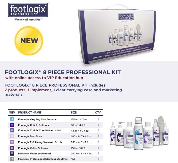 Footlogix 8 piece professional kit - with access to VIP Education hub - U - tools