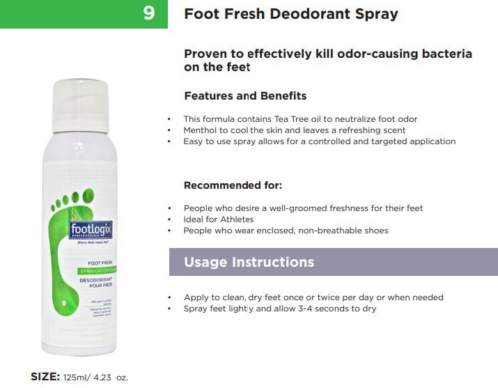 Footlogix 9 Foot Fresh Spray - Footlogix - U - tools