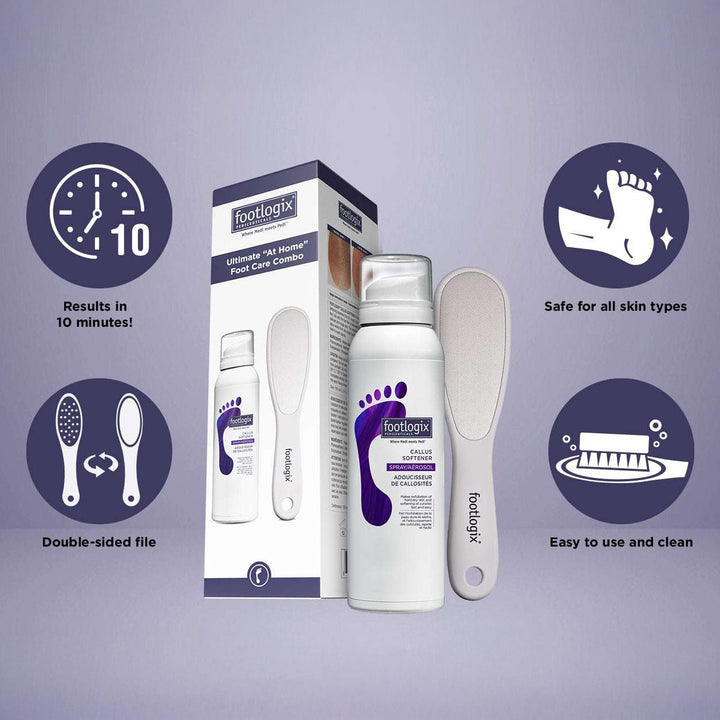 Footlogix At home foot care combo - callus softener (100 ml ) and exfoliating foot file - Footlogix - U - tools