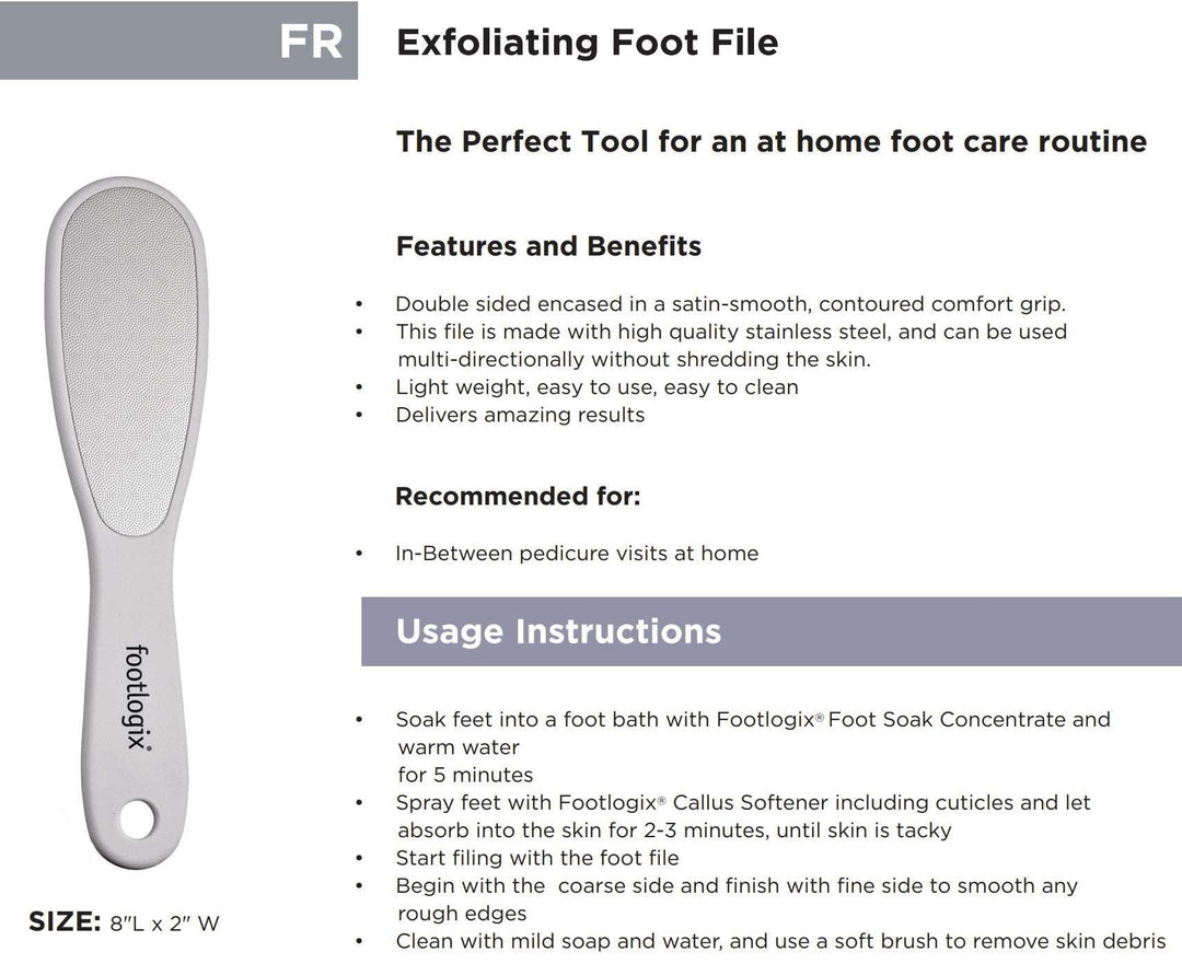 Footlogix At home foot care combo - callus softener (100 ml ) and exfoliating foot file (contact us for professional pricing)