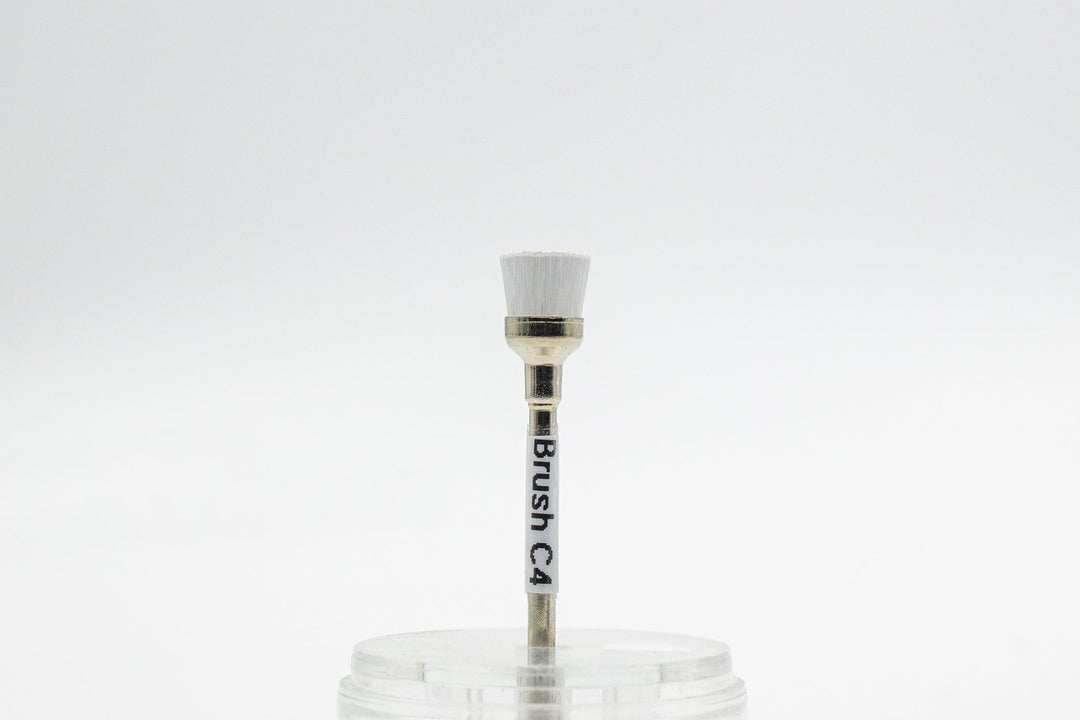 Nylon Brush Cup 4 for delicate cleaning of e - file Nail Drill Bits and Nails, head size 6.5x9 mm - U - tools - U - tools