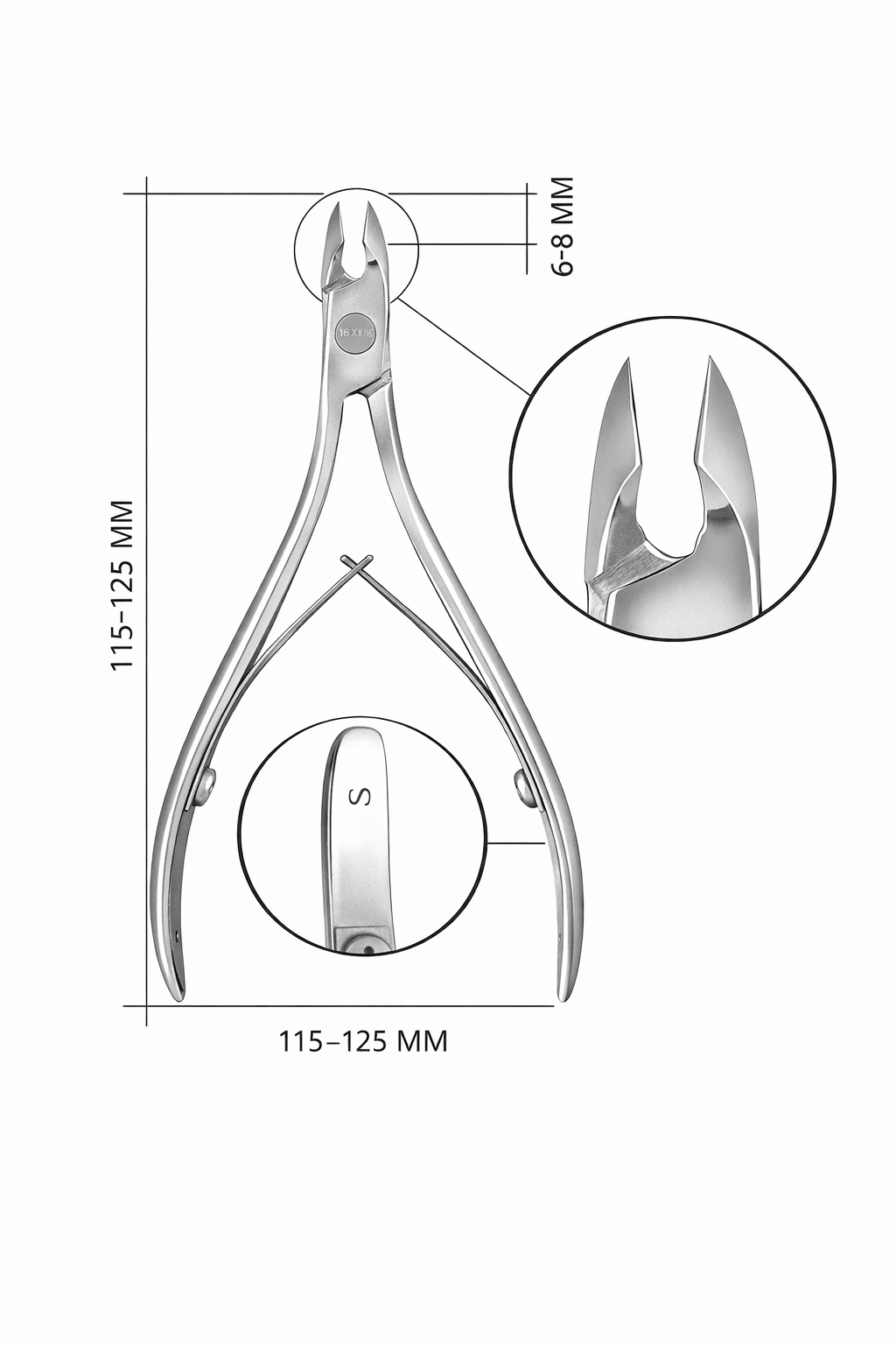 Olton Cuticle Nipper Premium S - 7mm jaw - Olton - U - tools