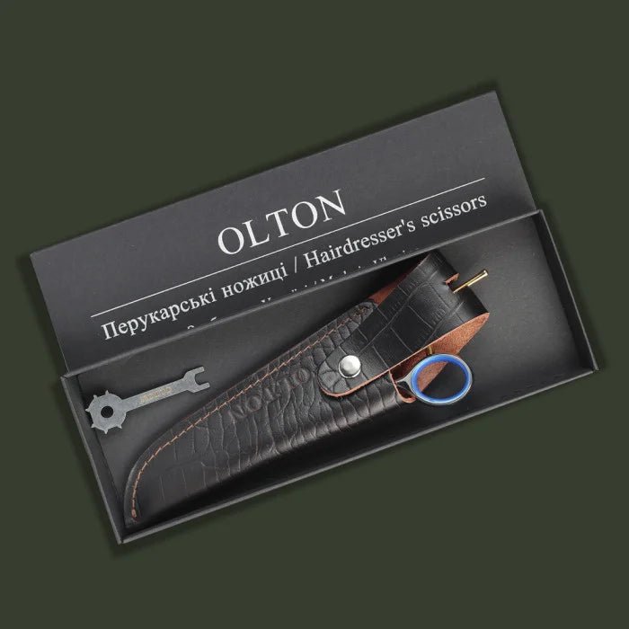 Olton Professional Crane Hair Shears 60H13 – Straight Blade, 95X18 Steel - U - tools