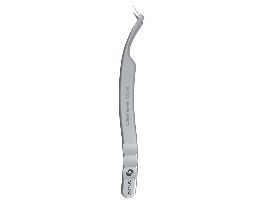 Staleks Professional Eyelash Tweezers EXPERT 45 TYPE 2 (L-shaped, 40')