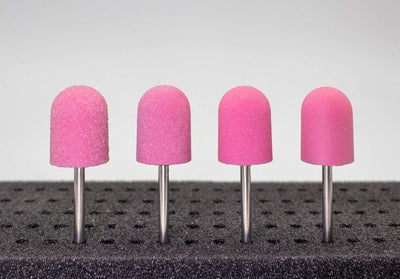 Pink Fabric Base Sanding Caps, size 13×19 mm — 10 pieces