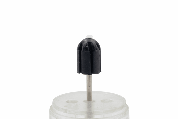 Pink Fabric Base Sanding Caps with Mandrel, Size 10×15 mm — 10 Pieces