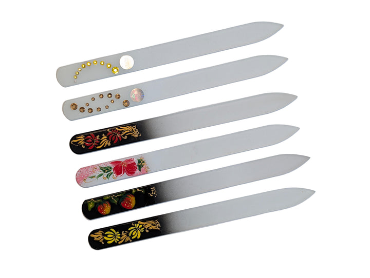 Real Crystal Manicure File Hand Paited - U - tools