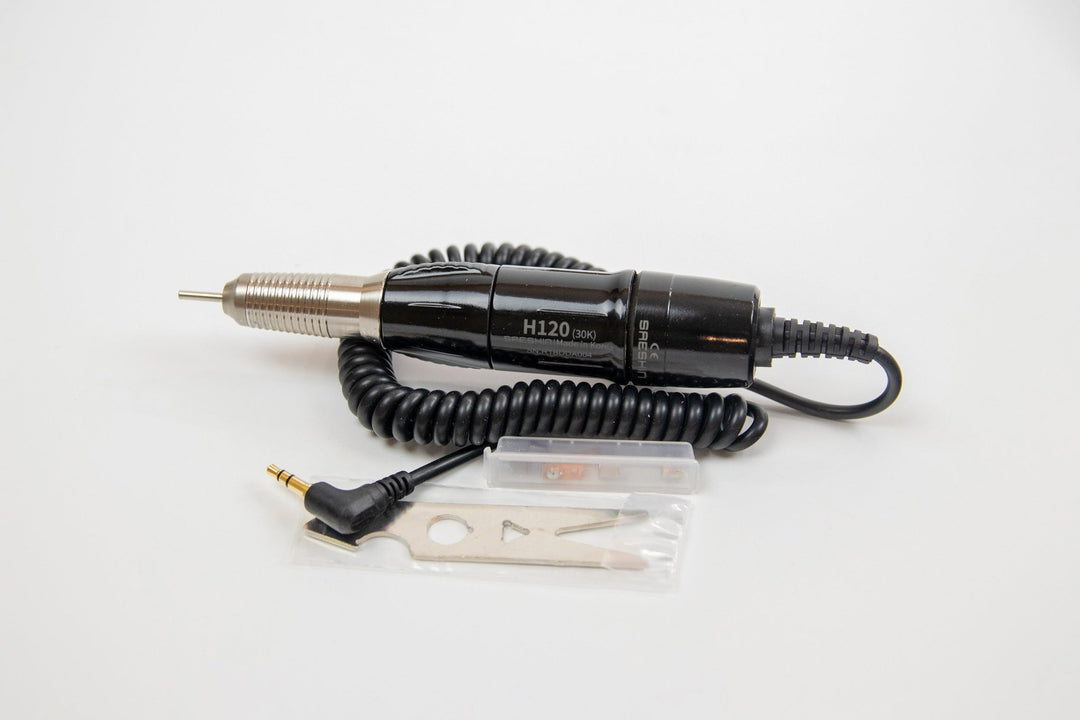 Saeshin Brillian B100 Black Nail Drill with H120 handpiece with Coreless motor Original - Saeshin - U - tools