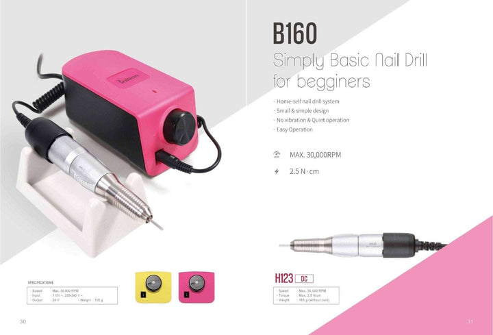Saeshin Strong B160 Nail Drill with H123 handpiece Original | U-tools