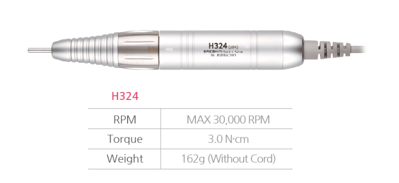 Saeshin Strong B200 Advanced Portable White E - file with H324 Coreless Handpiece - Saeshin - U - tools