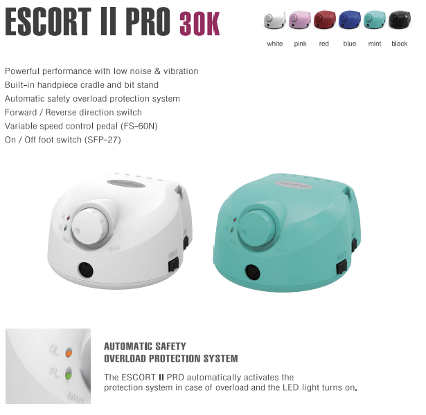 Saeyang Escort 2 PRO with SH30N Handpiece and Pedal Original 30K RPM — Colorful - Saeyang - U - tools