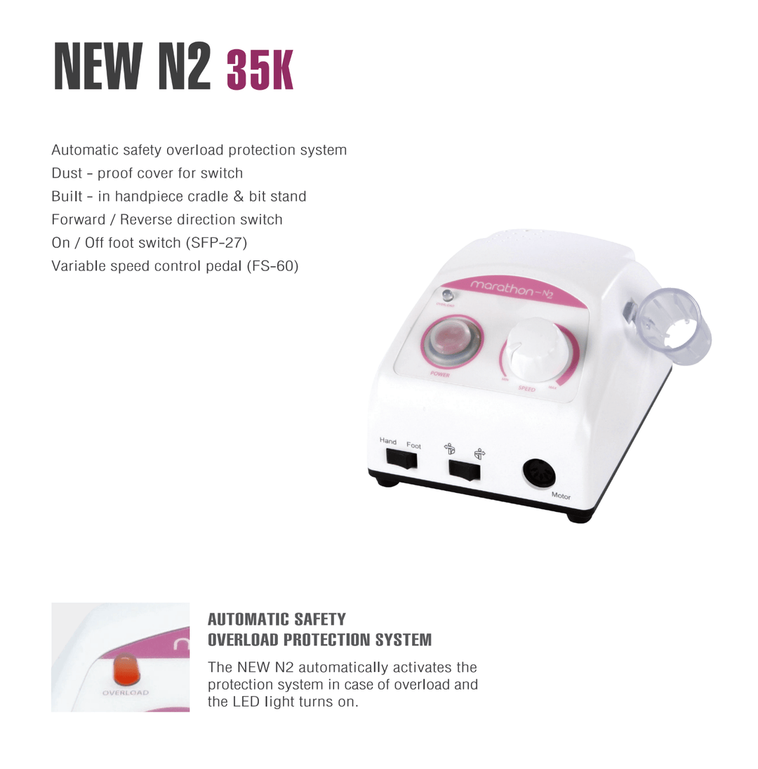 Saeyang N2 E - file with SH35SP1 Handpiece and Pedal Original 35K RPM Original - Saeyang - U - tools