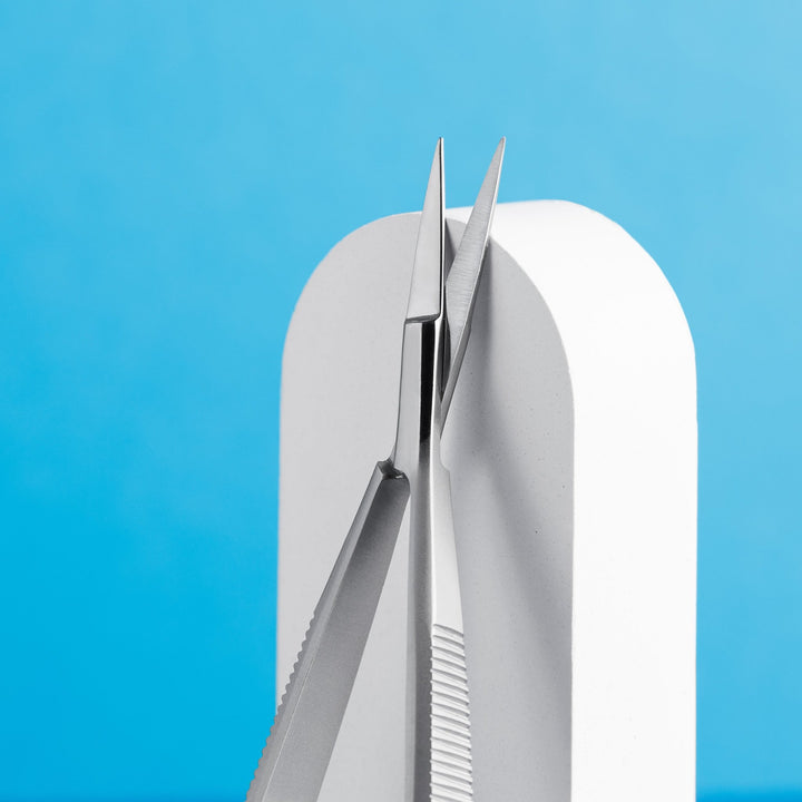 Scissors - Tweezers for Eyebrows model EXPERT 90 Type 2 15mm - Staleks - U - tools