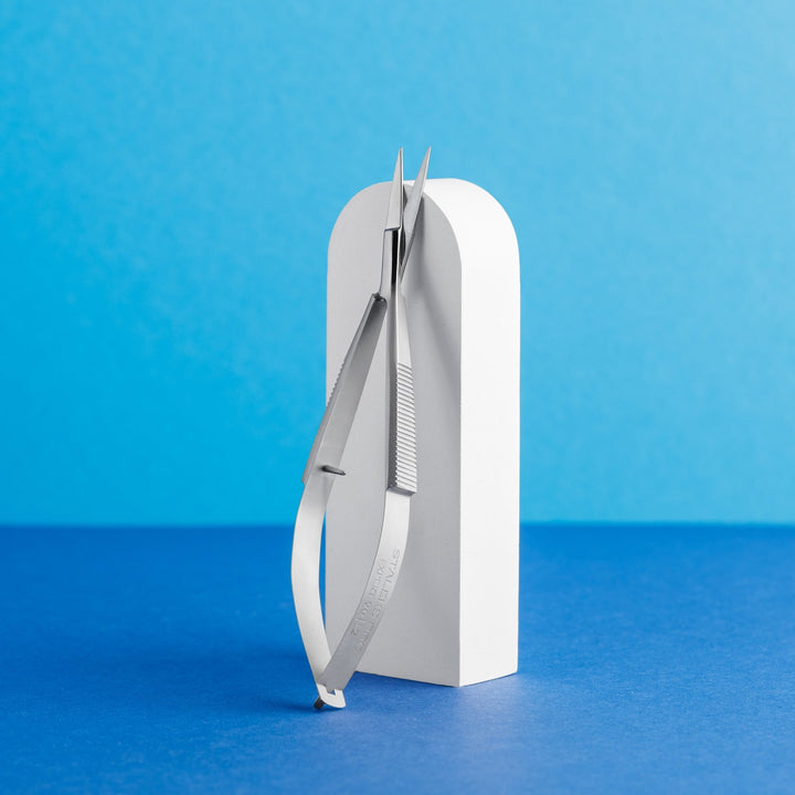Scissors - Tweezers for Eyebrows model EXPERT 90 Type 2 15mm - Staleks - U - tools