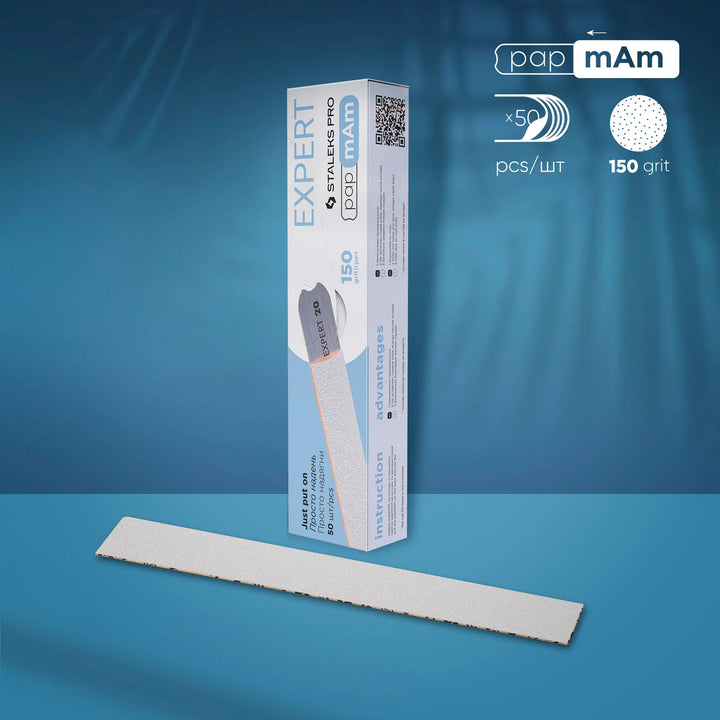 Limes jetables sans colle STALEKS PapmAm EXPERT 22, taille 140 × 20 mm (50 pcs)