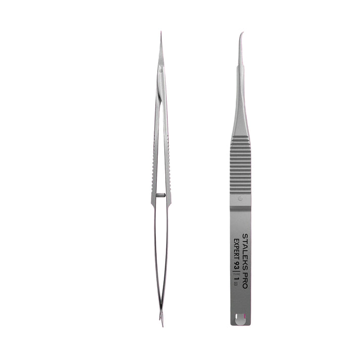 Staleks Cuticle Scissors - Tweezers Pro Micro Expert 93 Type 1 with hook — 15 mm blades - Staleks - U - tools