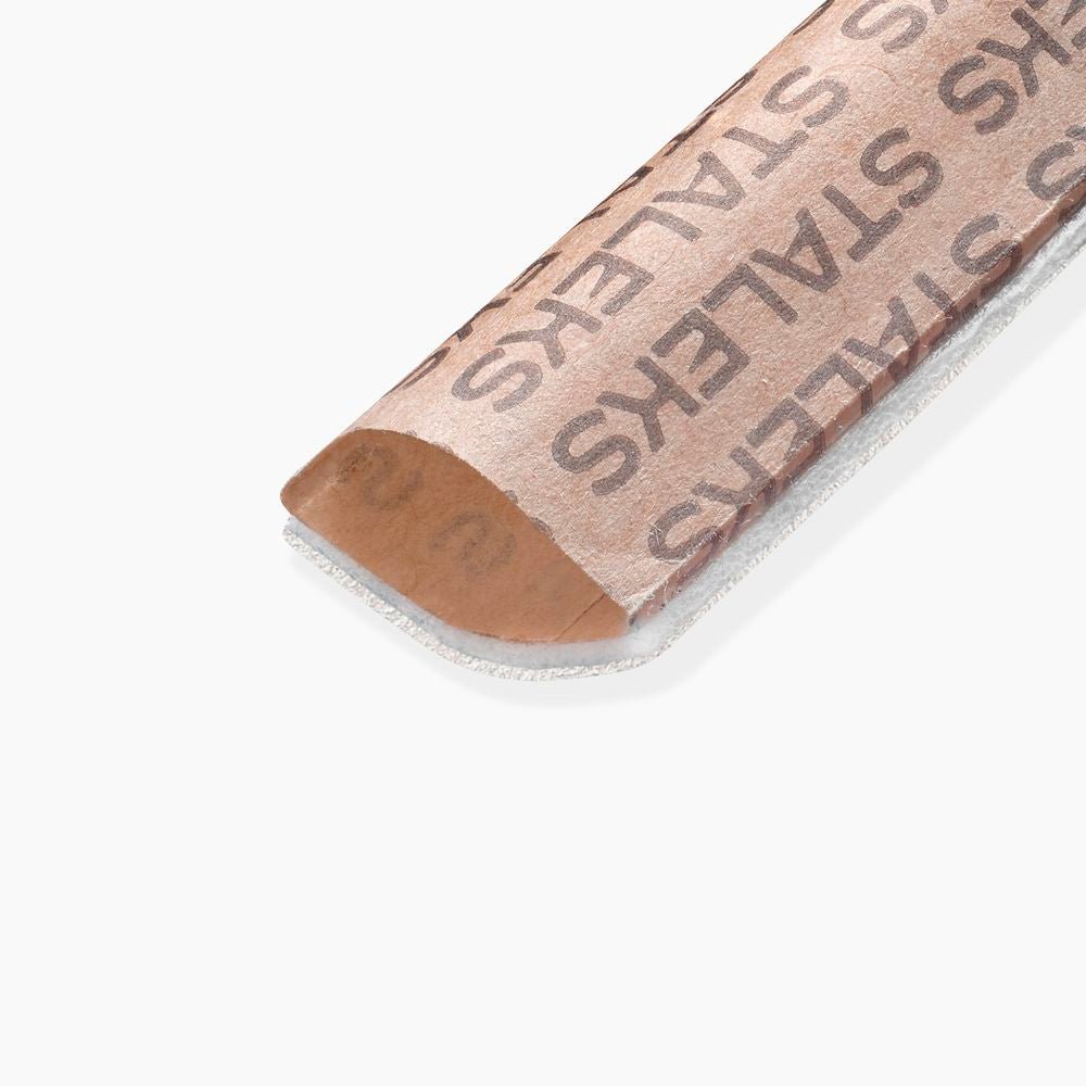 STALEKS Disposable White Files papmAm on Soft Foam Layer – EXPERT 20, 25 pcs, size 140 × 20 mm (25pcs) | Glueless Soft Foam Abrasive Covers for Artificial Nail Finishing - Staleks - U - tools