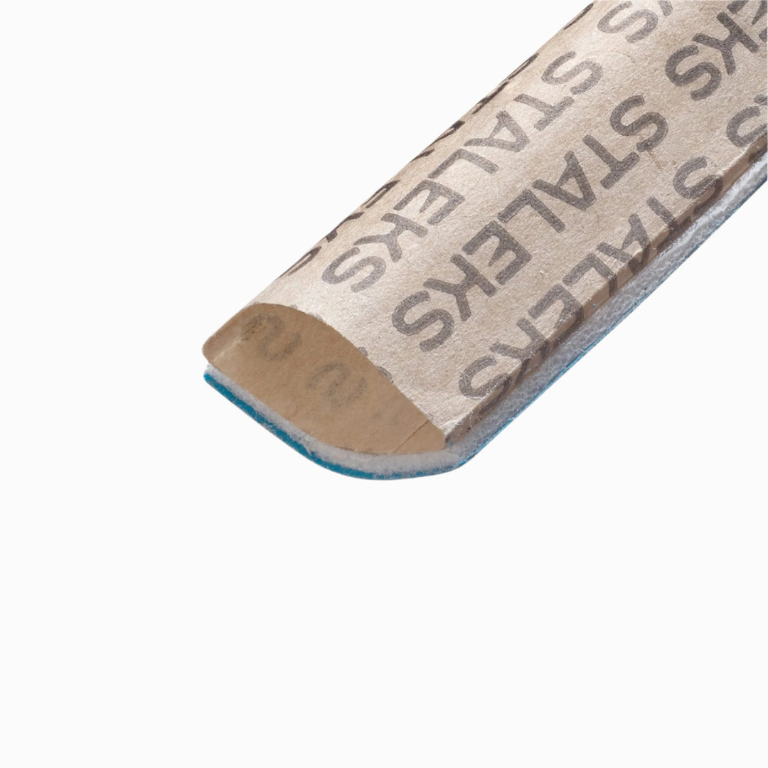 STALEKS Disposable White Files papmAm on Soft Foam Layer – EXPERT 20, 25 pcs, size 140 × 20 mm (25pcs) | Glueless Soft Foam Abrasive Covers for Artificial Nail Finishing - Staleks - U - tools