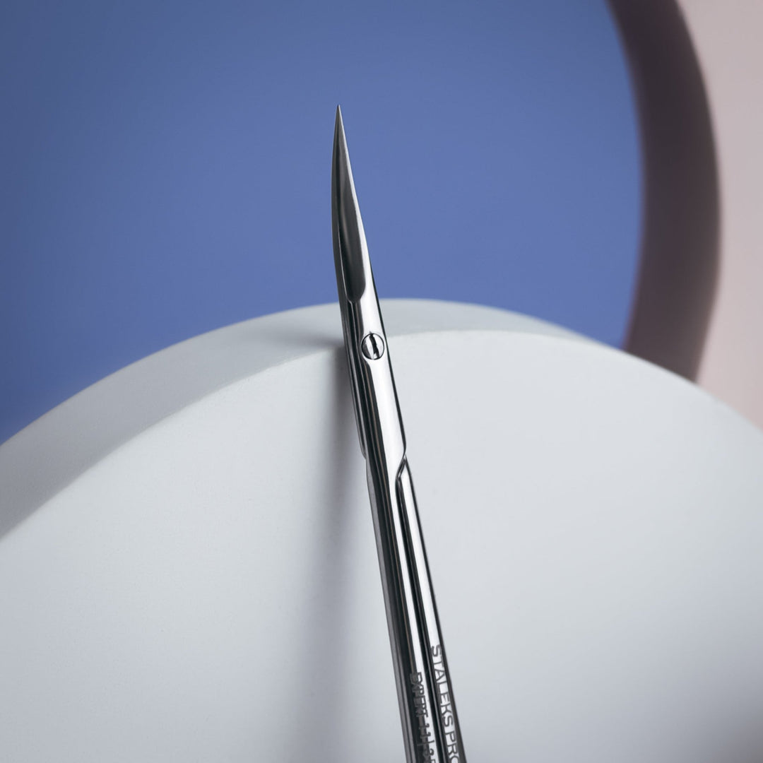 Staleks Left - handed Cuticle Scissors Pro with Narrow Curved Blades Expert 11 Type 3 - 21 mm blades - Staleks - U - tools