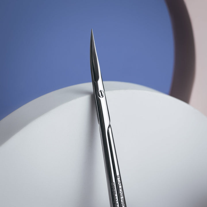Staleks Left - handed Cuticle Scissors Pro with Narrow Curved Blades Expert 11 Type 3 - 21 mm blades - Staleks - U - tools