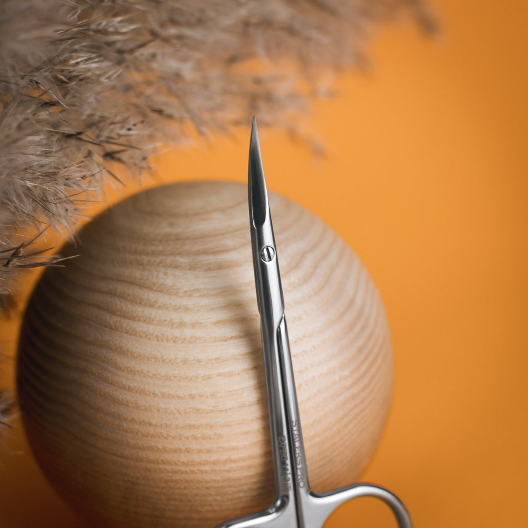 Staleks Left - handed Cuticle Scissors Pro with Narrow Curved Blades Expert 11 Type 3 - 21 mm blades - Staleks - U - tools