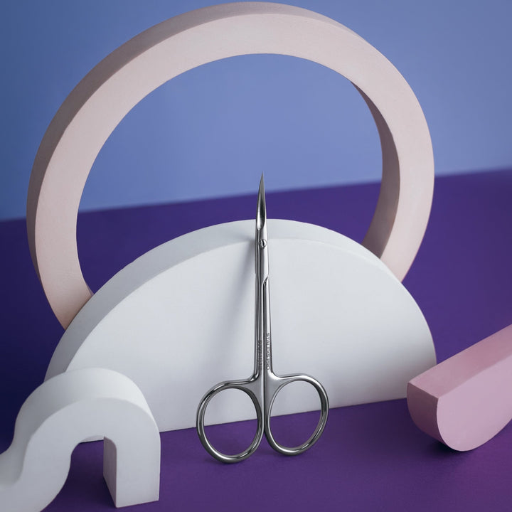 Staleks Left - handed Cuticle Scissors Pro with Narrow Curved Blades Expert 11 Type 3 - 21 mm blades - Staleks - U - tools