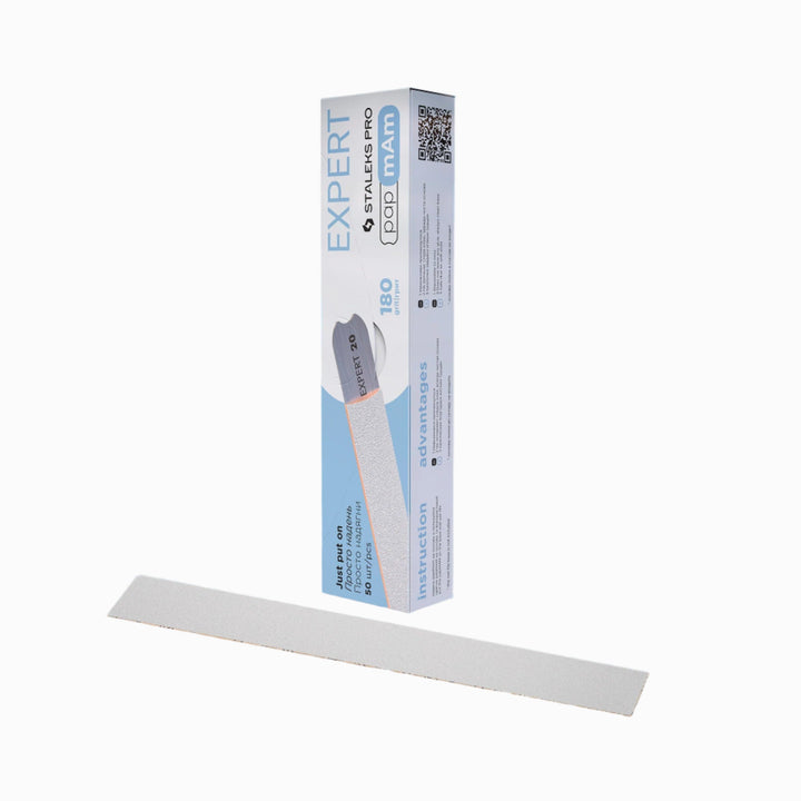 STALEKS PapmAm Disposable Glueless Replaceable Files EXPERT 22, size 140 × 20 mm (50 pcs) - Staleks - U - tools