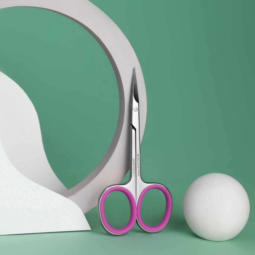 Staleks Pro Cuticle Scissors with Hook Smart 41 Type 3 — 24 mm blades - Staleks - U - tools