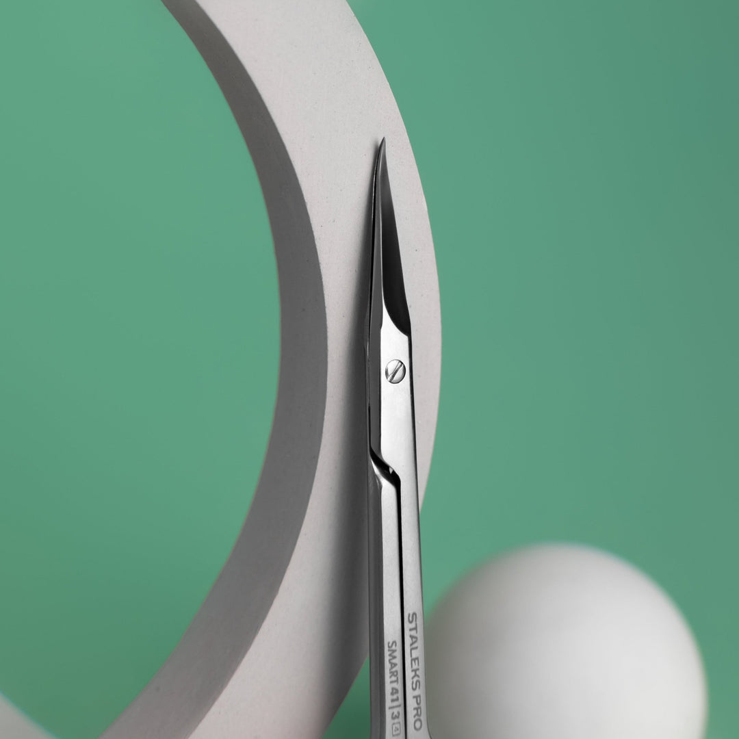 Staleks Pro Cuticle Scissors with Hook Smart 41 Type 3 — 24 mm blades - Staleks - U - tools