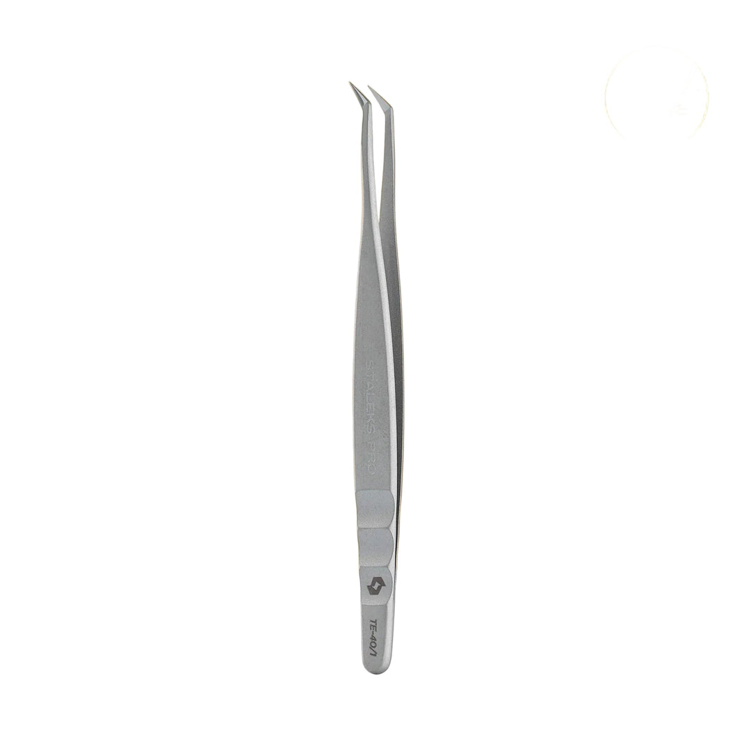 Staleks Professional Eyelash Tweezers EXPERT 40 TYPE 1 (L - shaped,50') - Staleks - U - tools