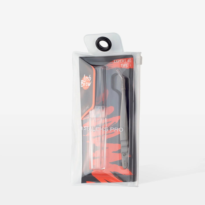Staleks Professional Eyelash Tweezers EXPERT 40 TYPE 1 (L - shaped,50') - Staleks - U - tools