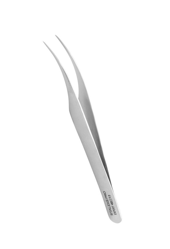 Staleks Professional Eyelash Tweezers EXPERT 40 TYPE 11 (curved) - Staleks - U - tools