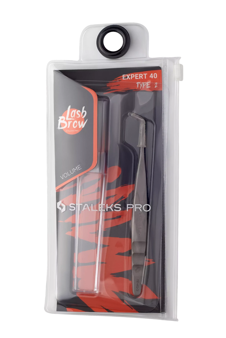 Staleks Professional Eyelash Tweezers EXPERT 40 TYPE 2 (L - shaped,70') - Staleks - U - tools