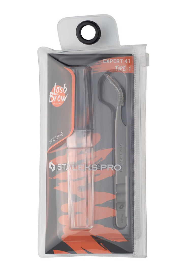 Staleks Professional Eyelash Tweezers EXPERT 41 TYPE 1 (curved) - Staleks - U - tools
