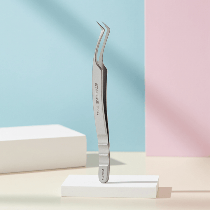Staleks Professional Eyelash Tweezers EXPERT 41 TYPE 2 (L - shaped,40') - Staleks - U - tools