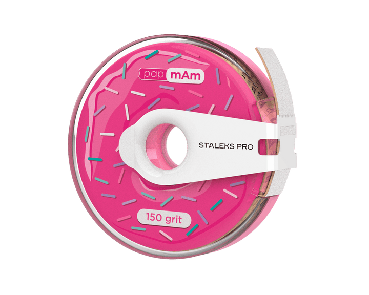 Staleks White disposable abrasive tape papmAm EXPERT ATC in a plastic case (donut) , width 20 mm