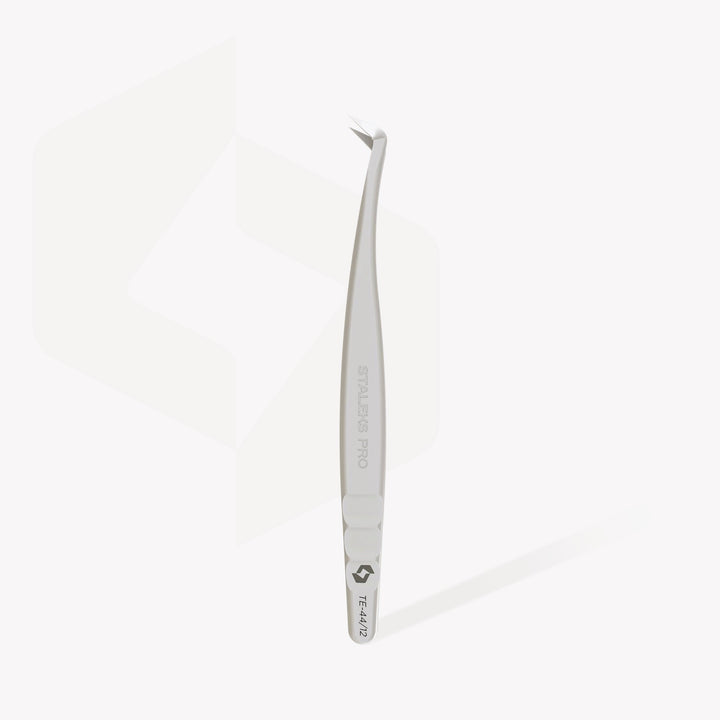 Staleks Professional Eyelash Tweezers EXPERT 44 TYPE 12 (L-shaped, 65')